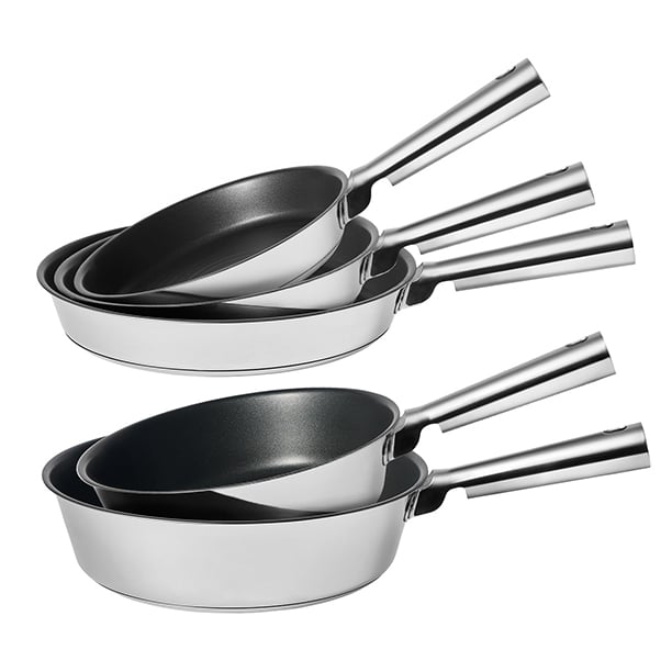 5pcs Suit Stainless Steel Frypans & Woks, Induction compatible, PFAS-PFOA free, Non-stick coated, , large image number 1